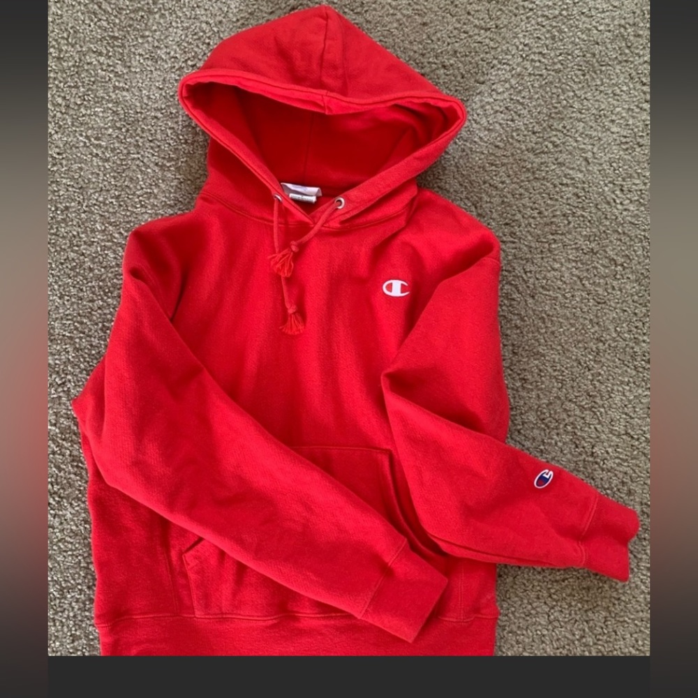 Champion Reverse Weave Red Hoodie